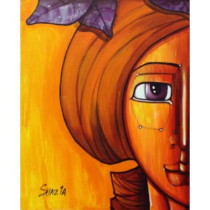 Shazia Salman, 30 x 24 Inch, Acrylics on Canvas, Figurative Painting, AC-SAZ-060